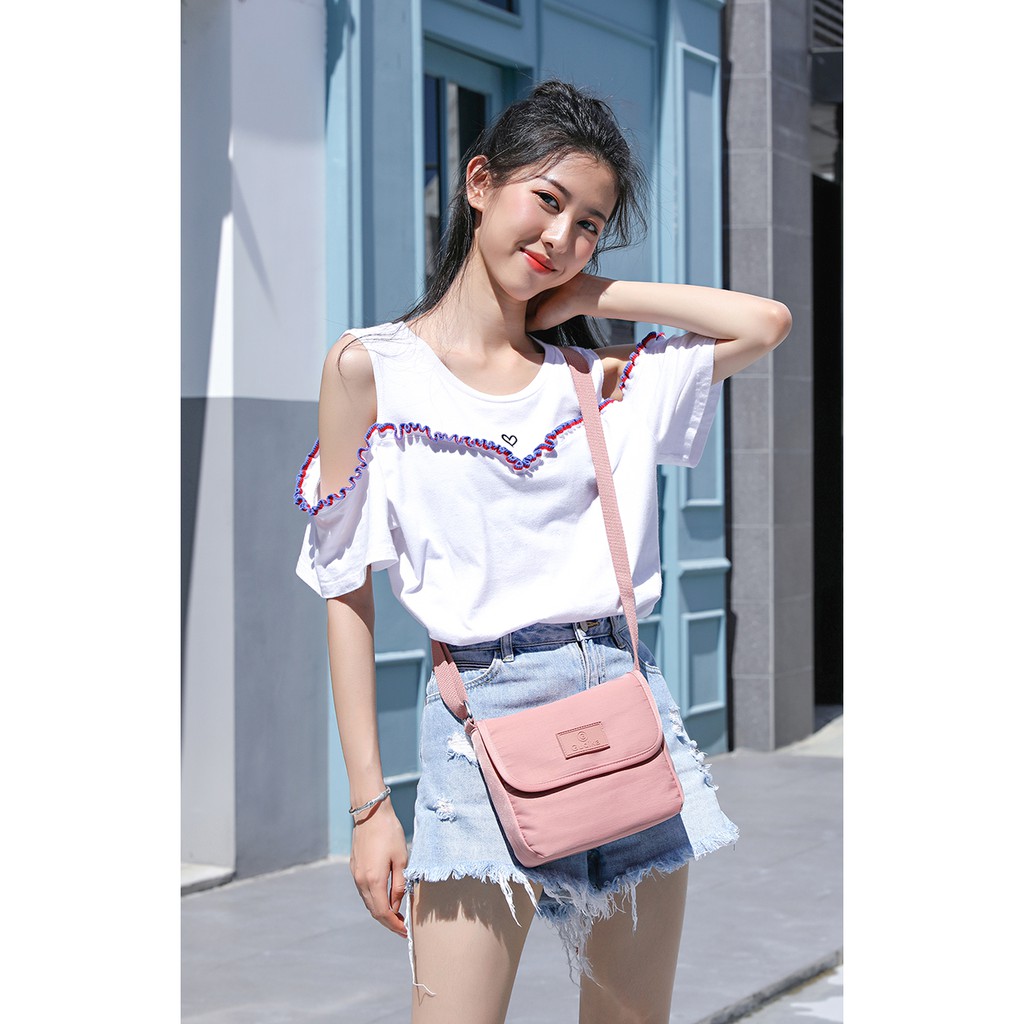 GUDIKA-พร้อมส่ง กระเป๋าสะพายข้าง รุ่นใหม่ 2023 ผู้หญิง แฟชั่น เกรดพรีเมี่ยม ผ้าไนลอน กันน้ำ100% รุ่น-5160