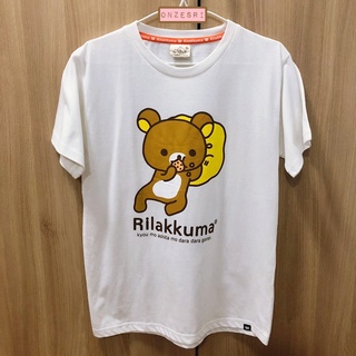 เสื้อยืด Rilakkuma ซื้อจากญี่ปุ่น ไซส์ M สีขาวลายคุกกี้ อก 36 ของใหม่ไม่เคยใส่ ซักเก็บอย่างเดียว