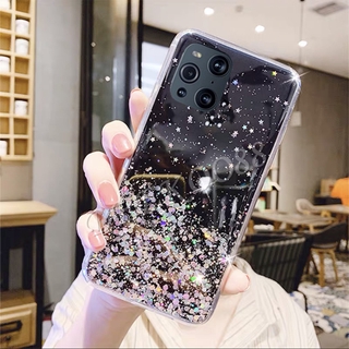 เคสโทรศัพท์ OPPO Find X3 Pro Casing Bling Transparent Black Green Pink Purple Star Space TPU Soft Cover เคส ออปโป้FindX3 Pro Case