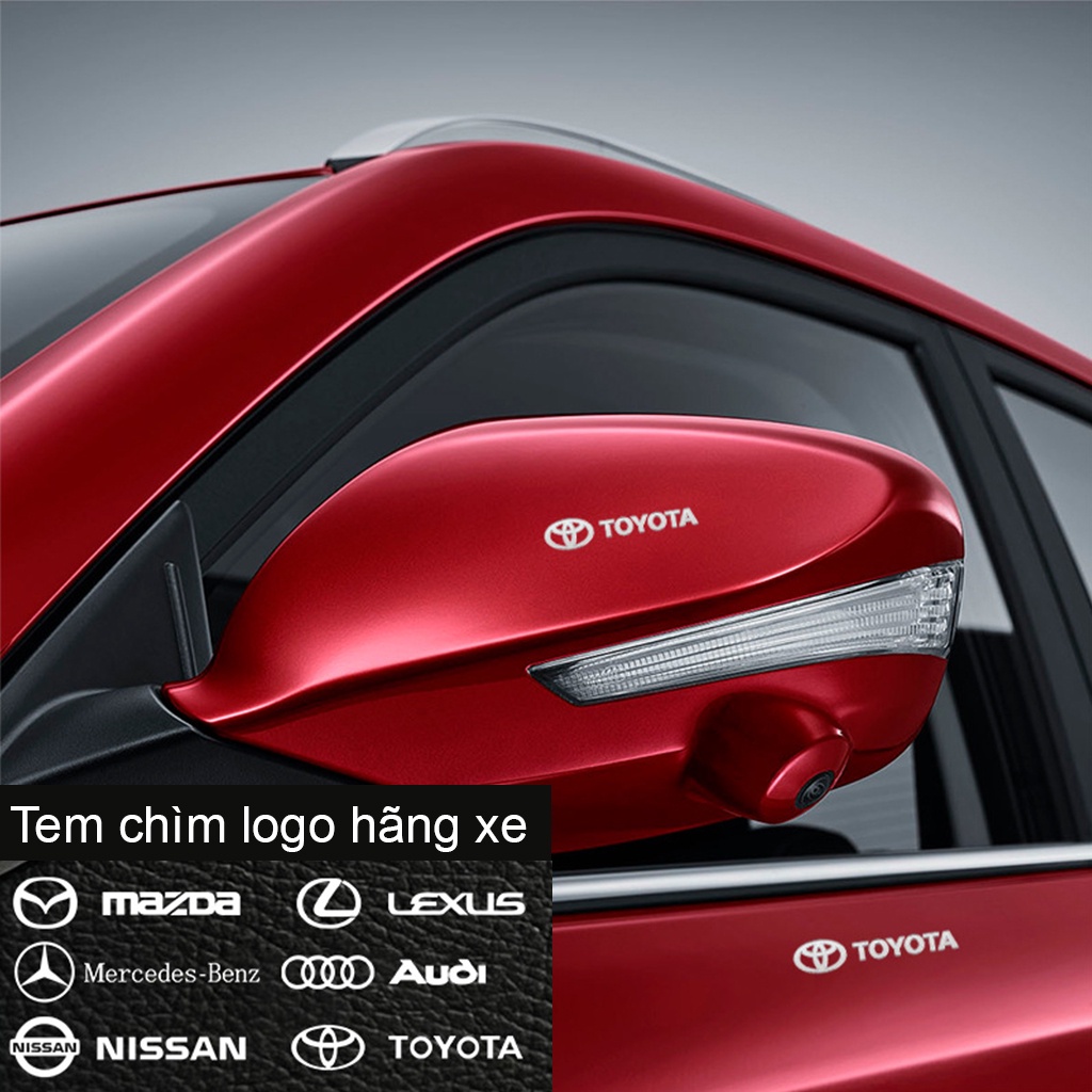 [TOYOTA] รูปลอกแต่งรถสวยๆ ประทับโลหะสลักชื่อ Toyota Camry, Altis, Vios, Wigo, Innova