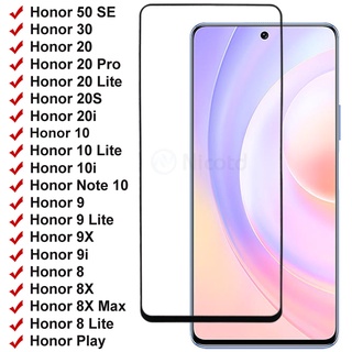 ฟิล์มกระจกนิรภัยกันรอยหน้าจอ แบบเต็มจอ สําหรับ Huawei Honor 50 SE 30 20 10 9 8 Lite 10i 20i 20S Honor 8X 9X Play