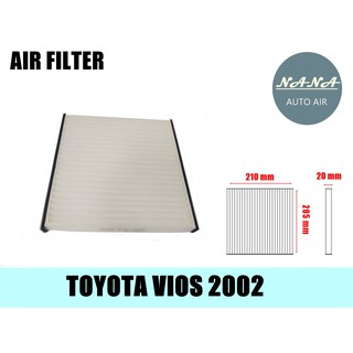 กรองแอร์โตโยต้า วีออส 2002,Toyota vios 2002,กรองอากาศ,FILLTER,ฟิลเตอร์,กรองแอร์รถยนต์