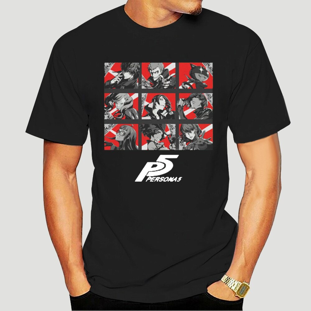 เสื้อยืด พิมพ์ลาย Persona 5 Phantom Thieves Persona 5 สําหรับผู้ชาย 0431D