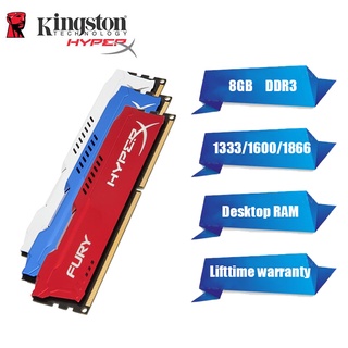 kingston 8GB DDR3/3L 1600MHz 1866Mhz PC3-12800/14900 หน่วยความจำเดสก์ท็อป Kingston HyperX 240Pin 1.35V 1.5V DDR1 DDR2 DDR3 หน่วยความจำเดสก์ท็อป PC ram Heat Sink Cooler