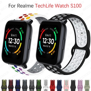 สายนาฬิกาข้อมือซิลิโคน แบบเปลี่ยน สําหรับ realme TechLife Watch S100 SZ100 Smartwatch Sport Watch Bracelet