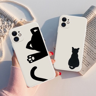 เคสโทรศัพท์มือถือ ลายเท้าแมว สีดํา สําหรับ Huawei Nova 3 3i Mate 10 20 30 P30 P40 50 Pro Plus 4 6 7i 4E 5T Lite Honor 20s PSmart