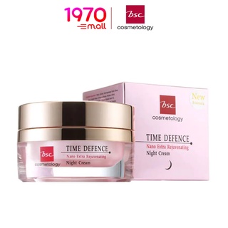 BSC TIME DEFENCE NANO EXTRA REJUVENATING NIGHT CREAM 30g. ครีมบำรุงผิวหน้า สูตรกลางคืน ช่วยฟื้นบำรุงผิวในยามค่ำคืน