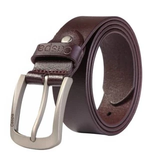 Caspa เข็มขัดผู้ชาย รุ่น BE05 เข็มขัดหนัง มี3สี ดำ น้ำตาล น้ำตาลอ่อน เข็มขัดยาว44นิ้ว