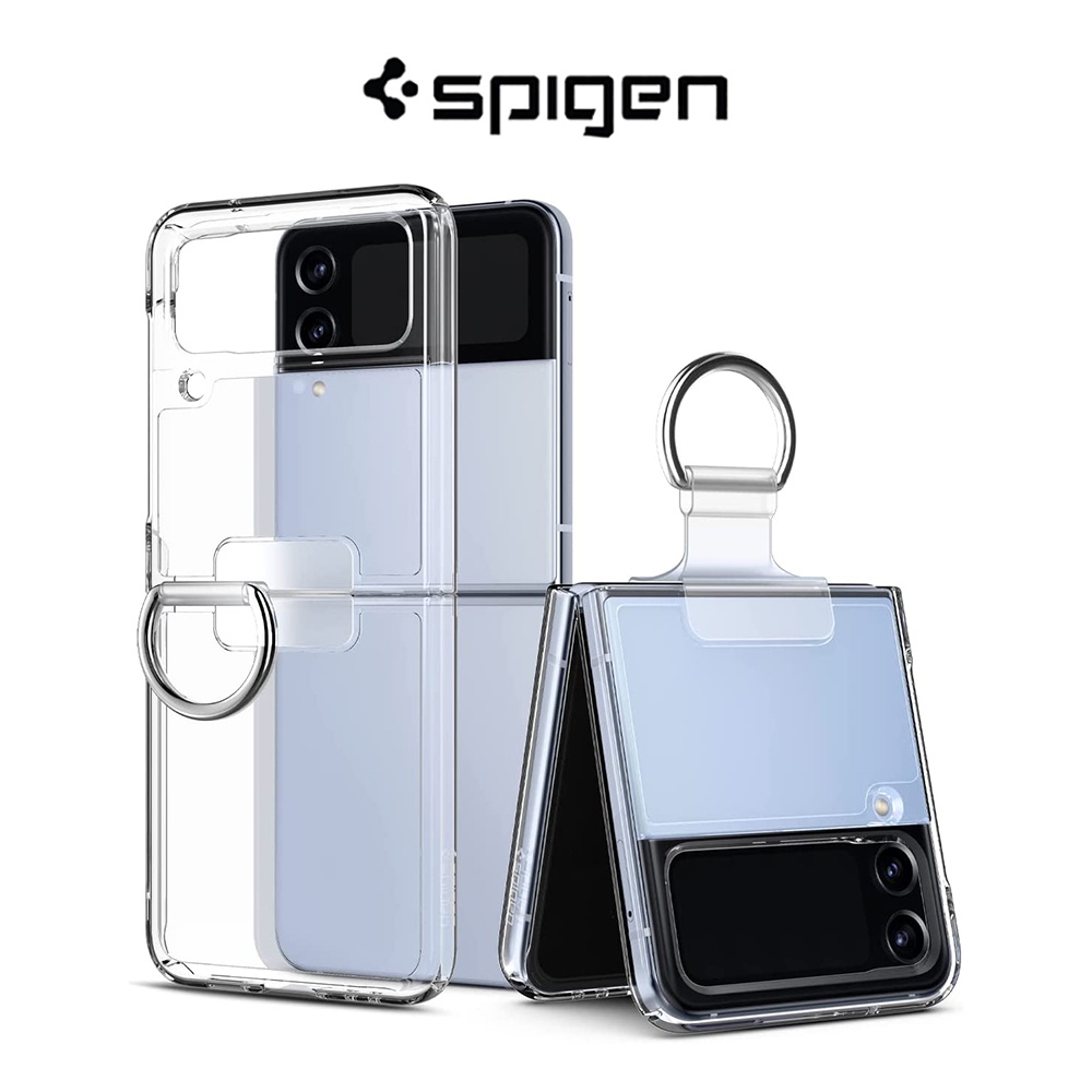Spigen Galaxy Z Flip 4 Case Thin Fit Ring My Sketch Samsung Casing With Metal Ring Phone Holder Samsung Z Flip 4 Cover