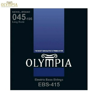 Olympia® EBS-415 สายกีตาร์เบส 4 สาย สายเบส แบบ Nickel Wound ของแท้ 100% (Long Scale, 0.040 - 0.105)