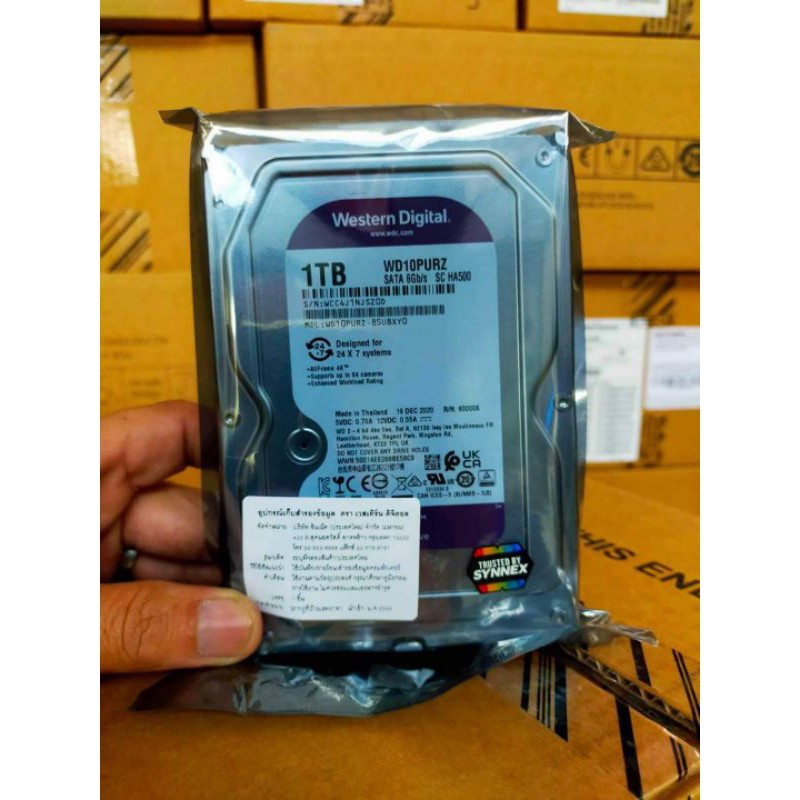 ฮาร์ดดิสก์กล้องวงจรปิด​1TB..wd
