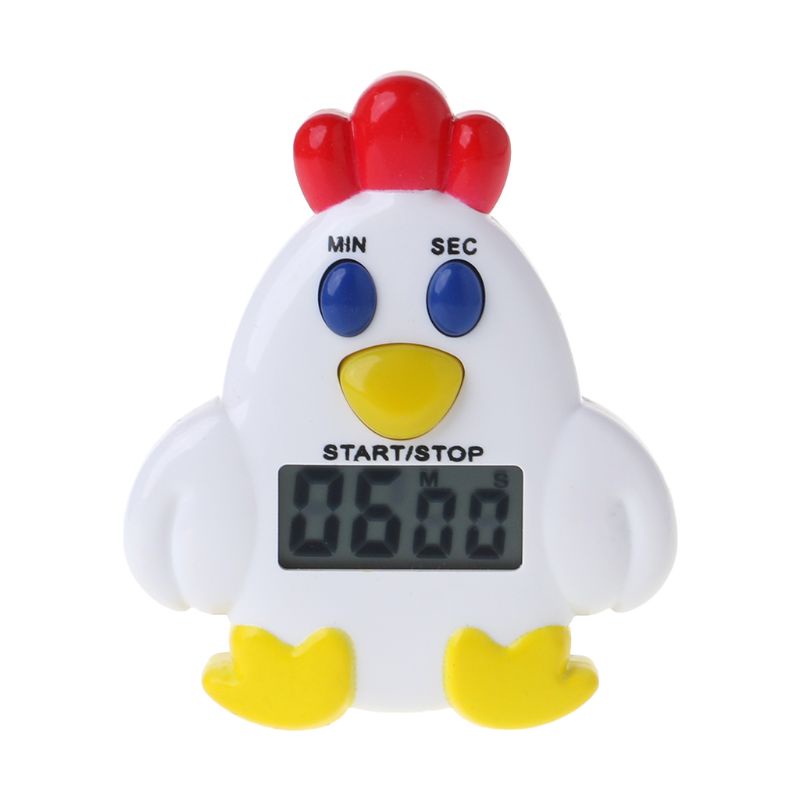 Be> อุปกรณ์จับเวลาดิจิตอลหน้าจอ Lcd ลายการ์ตูนไก่น่ารักสําหรับใช้ทําอาหารเบเกอรี่ 100นาที