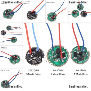 ไฟฉาย 3 w led driver 17 มม. / 20 มม. dc 3.7 v 1 โหมด 5 โหมด 1