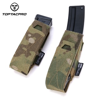 Toptacpro กระเป๋ายุทธวิธี ลายพราง 9 มม. SMG ตัดด้วยเลเซอร์ MOLLE 8501 สําหรับตั้งแคมป์ ปีนเขา