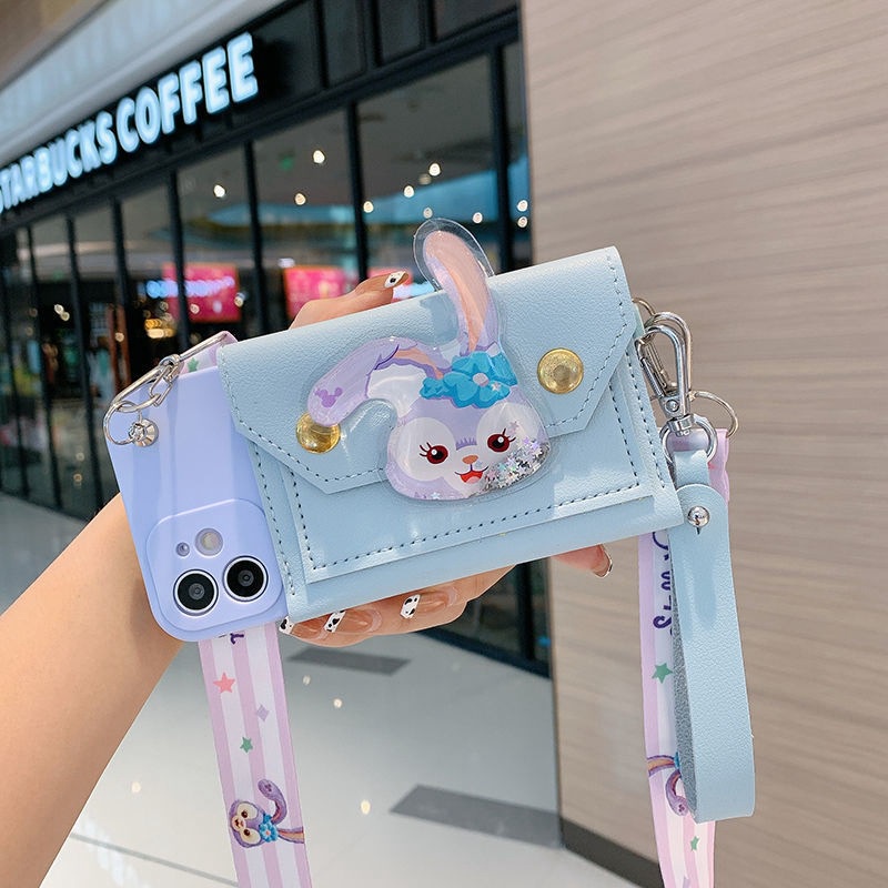 สําหรับ VIVO Y100 V40 Y28 Y03 V30e Y18 Y17S Y27S V29 V27 V25 Y36 Y16 Y02S Y35 Y22 Y01 Y15S V23E V21 T1X Y21 Y31 Y20 Y50 Y30 Y72 Y52 Y12 Y15 Y17 เคสโทรศัพท์มือถือ ลายการ์ตูน Stellalou Cinnamoroll มีทรายไหล และสายคล้อง