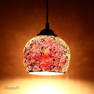 [HOMYL1] Vintage Style Hanging Light Mosaic Design Pendant Ceiling Lampshade Glass