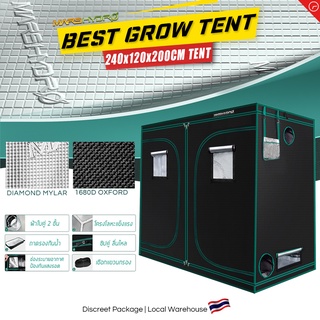 [Hot Sale] 🔥[ส่งฟรี]Mars Hydro Grow ขนาด 240x120x200 Tent เต๊นท์ปลูกต้นไม้ ผ้า 1680D