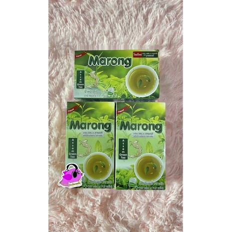 มารองต์ ชาเขียวอัสสัม แท้💯% Marong Assam GreenTea ชาเขียวเพื่อสุขภาพ **มีเก็บเงินปลายทาง** (1 กล่อง 10 ซอง)