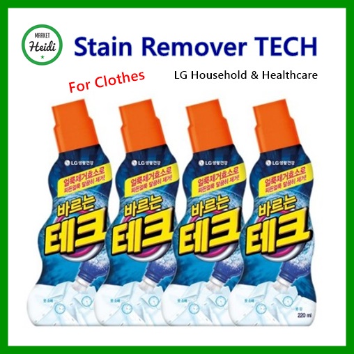 เกาหลี เกาหลี 🇰🇷 LG Stain Remover TECH 220ml น้ํายาขจัดคราบเสื้อเชิ้ตสีขาวสําหรับเสื้อผ้า ขจัดคราบบนการใช้งาน