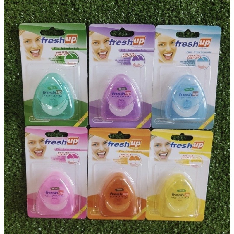 ไหมขัดฟัน fresh up 50M แบบม้วน ,เหนียวมาก ไม่ขาดง่าย