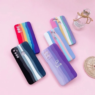 เคส สายรุ้งกำมะหยี่ OPPO A31 A3s A5s A7 A12 A53 A52020 A92020 Reno4 Realme5 C3 F9 A92 Reno2F A93 F7 F11pro A54 A15 A15S