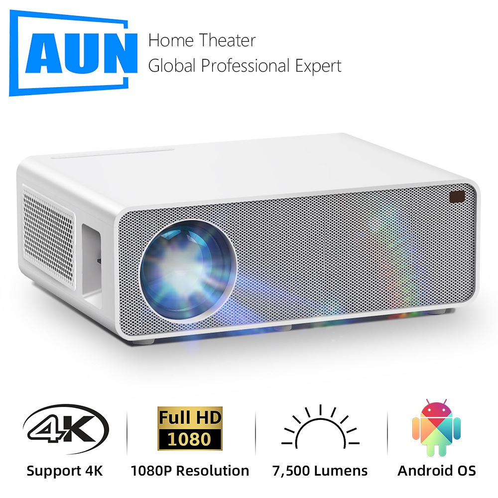 AUN AKEY7 projector โปรเจคเตอร์ mini โฮมโปรเจคเตอร์ โปรแจ็คเตอร์ เครื่องฉาย projector 4k wifi android เครื่องฉายหนัง โปร
