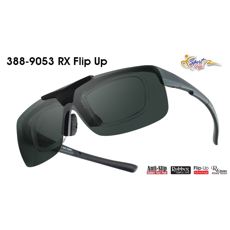 แว่นกันแดด Cycling Polarized Flip-Up SportWrap Rx-able Inner Frame IDEAL 388-9053Rx