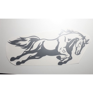 สติกเกอร์ ตัด ไดคัท ลาย ม้า Mustang ขนาดโดยประมาณ 16.3 x 35.7 ซม. - Horse Sticker PVC กันน้ำ ทนแดด