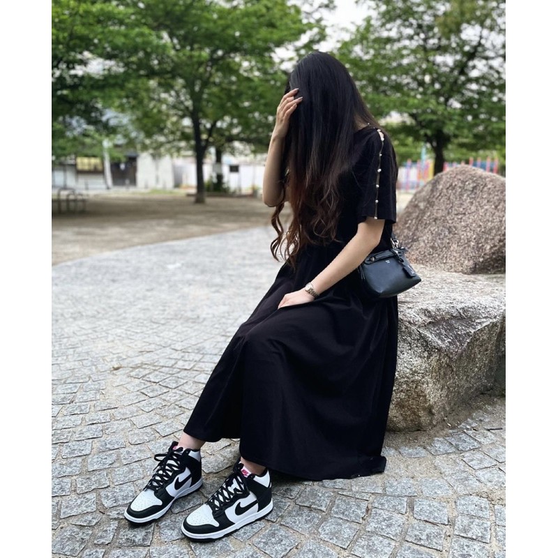 (ของแท้ 100% พร้อมส่ง) NIKE DUNK HIGH BLACK WHITE (PANDA) 🐼