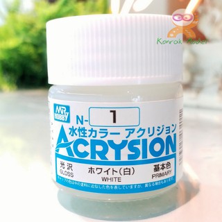 สีสูตรน้ำ Acrysion N1 WHITE (Gloss) 10ML