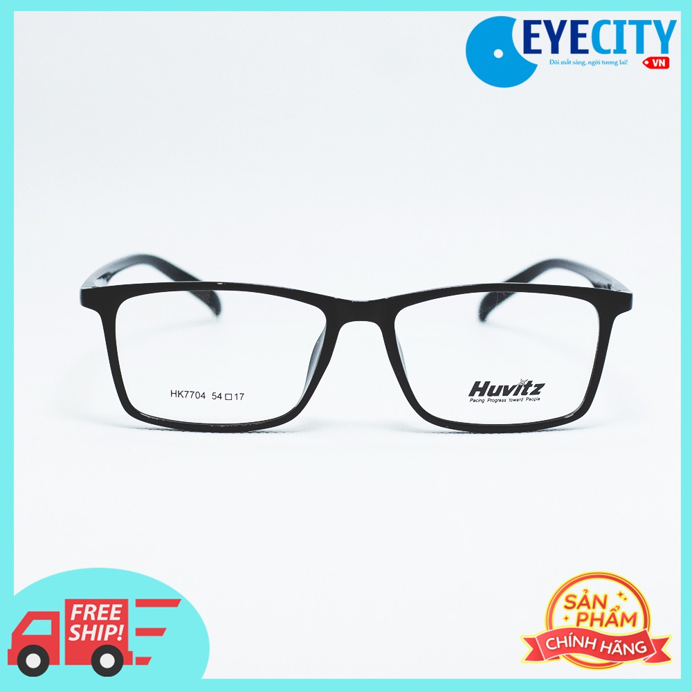 กรอบแว่นตาแฟชั่นเกาหลี HUVITZ พลาสติกสีดํา HK7704 - C1