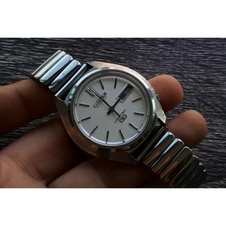 นาฬิกา Vintage มือสองญี่ปุ่น CITIZEN ELECTRONIC COSMOSTON ELECTRONIC ผู้ชายสีขาว ของแท้ 100% สายสแตนเลสยืดได้