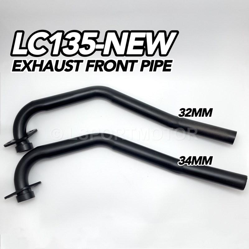 เรซซิ่ง 🔥 YAMAHA LC135-NEW V2 V3 V4 V5 V6 EXHAUST ด้านหน้า PIPE (RACING-32MM/34MM) EKZOS MUFFLER PIP