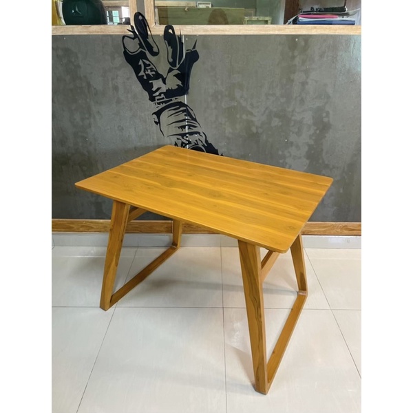 เวียงสักงาม แพร่ โต๊ะทำงาน A ใหญ่  ขนาด100*70 สูง 75 เซน สีสัก โต๊ะไม้สัก