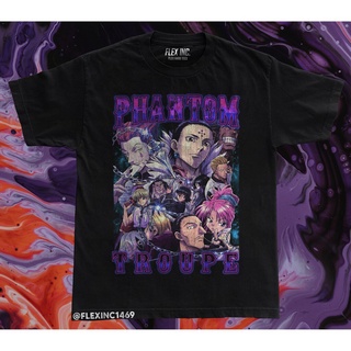 เสื้อสีขาว Kaos HunterxHunter Genei Ryodan Hunter X ฮันเตอร์แฟนทอม troupé Anime Vintage Bootleg camiseta para hombres y