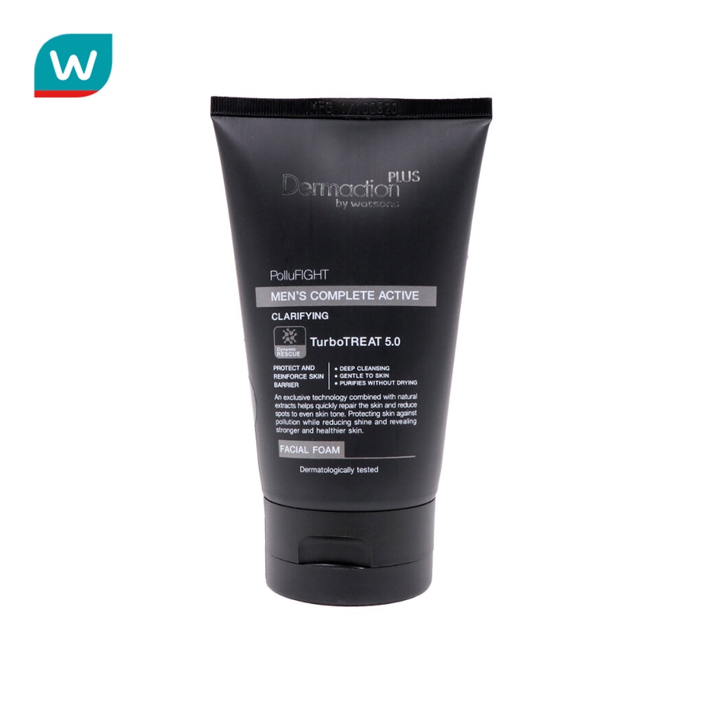 Dermaction Plus by Watsons เดอมาแอคชั่น พลัส บาย วัตสัน เมนส์ คอมพลีท แอคทีฟ เฟเชียล โฟม 100มล.