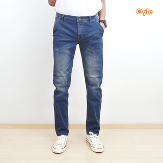 Mens jeans กางเกงยีนส์ผู้ชาย ยีนส์ผ้ายืด 👖(เป้ากระดุม)No.Ogle 8184012 👉