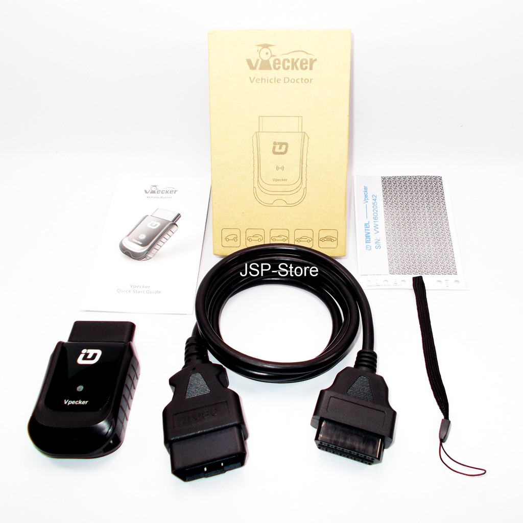 JSP เครื่องสแกนอ่านลบไฟโชว์โค้ดOBD2รถยนต์ เครื่องสแกนรถยนต์ OBD2  VPecker  V. 12.1 เชื่อมต่อ WiFi คอมพิวเตอร์ โน้ตบุ๊ค