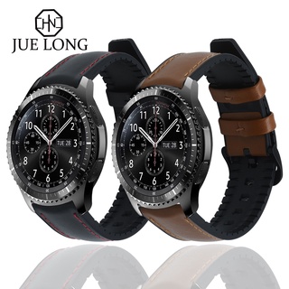 High Quality Genuine Leather+Silicone Watch Band Quick Release Watch Strap 20mm 22mm Suitable For Samsung Huawei