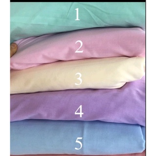 #02 ผ้ามัสลิน สีหวานพาสเทล กว้าง 45 นิ้ว ขายเป็นเมตร  !!!สีม…