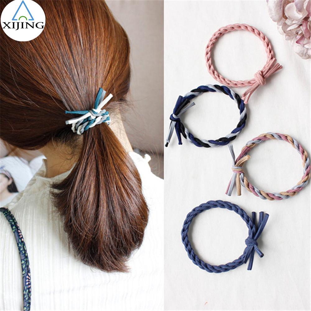 XIJING-COD fashion woman elastic Hair Ring Rope Ponytail holder hairband random color