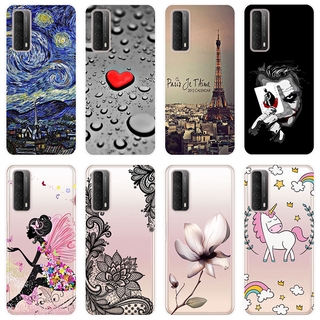 เคสสำหรับ Huawei Y7a Case Silicone Back Cover Soft Casing Huawei Y 7a Y7 a HuaweiY7a cartoon TPU เคส