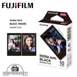 ราคาFujifilm Instax mini film Black frame ฟิล์มโพลารอยด์ กรอบดำ