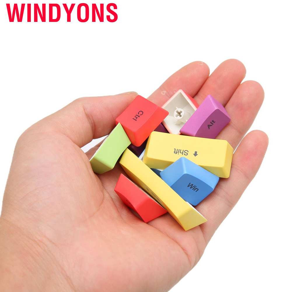 Windyons ฝาครอบคีย์บอร์ด Pbt กันน้ําหลายสีสันสําหรับแป้นพิมพ์ #8