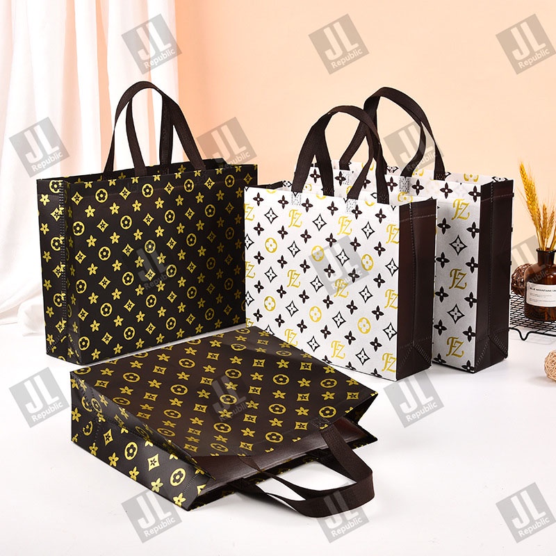 กระเป๋าถือวูฟเวน ลาย FZ สีน้ำตาลขาว - รูปที่ 4