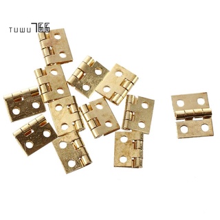 12pcs 1/12 Dollhouse Miniature Furniture Cabinet Closet Mini Hinges - Golden