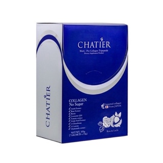 💙CHATIER Premium Collagen ชาเทียร์ คอลลาเจนน้องฉัตร( 1 กล่อง 7 ซอง)