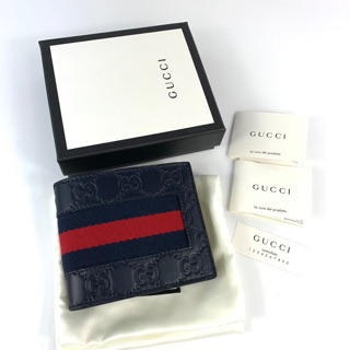 Gucci wallet navy short with box