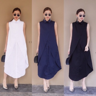 Sleeveless Maxi Shirt Dress