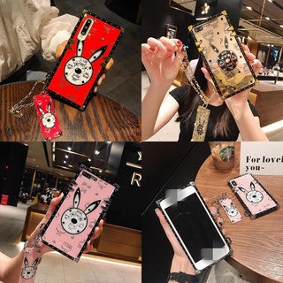 For Samsung galaxy S8 S9 S10 S20 S10E Note8 Note9 Note10 Plus Note20 Ultra Fashion Rabbit Square Phone Case